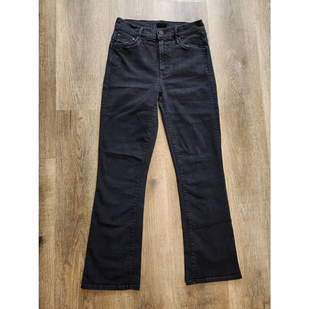 Mother Jeans "The Insider Crop" Black Denim size 25x25 stretch MADE IN USA